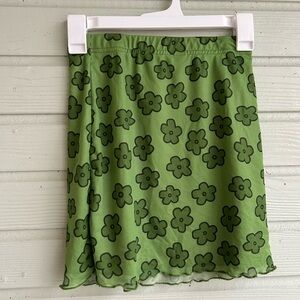 Floral Green Skirt
